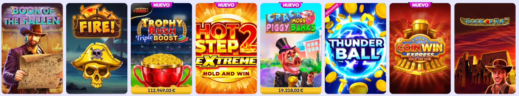 Selección de tragamonedas online y juegos de slots disponibles en Infinity Casino